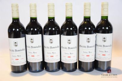 null 6 Blles	CLOS DES DEMOISELLES	Listrac	1996
	Et.: 5 impeccables, 1 froissée. N...