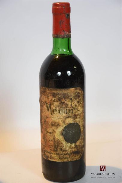 null 1 Blle	MÉDOC mise Cave Coop		1982
	Et. très tachée mais déchiffrable. N : tout...