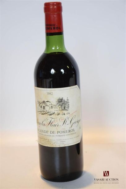 null 1 Blle	Chateau LA FLEUR SAINT GEORGES	Lalande de Pomerol	1982
	Et. tachée. N...