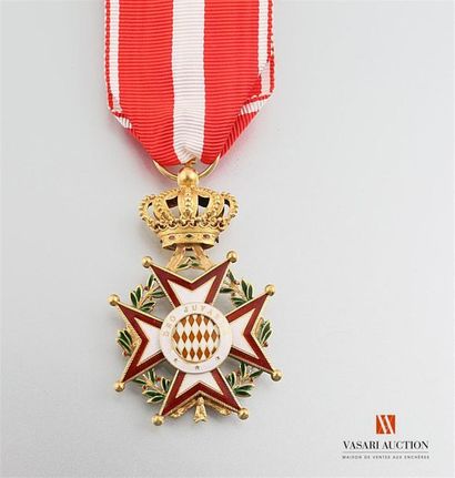 null 
Principauté de Monaco - Ordre de Saint Charles - Etoile de chevalier, Or, chocs...