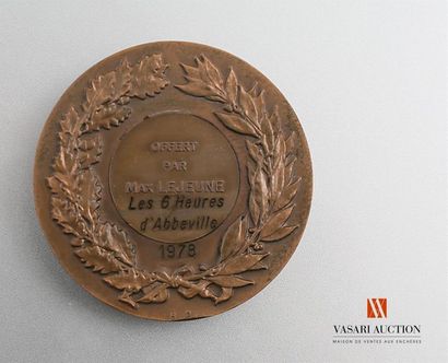 null Les 6 heures d'Abeville, 1978, offert par Max Lejeune - Médaille bronze diamètre...