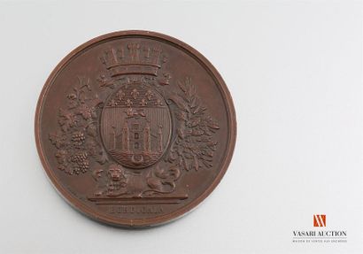null Ville de Bordeaux, Société philomatique expositon générale 1859 - Médaille cuivre,...