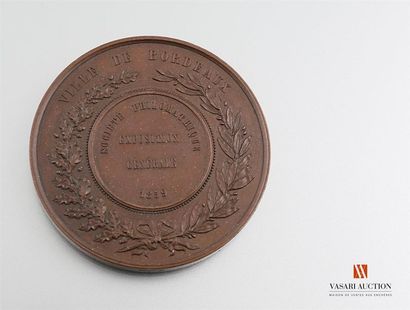null Ville de Bordeaux, Société philomatique expositon générale 1859 - Médaille cuivre,...