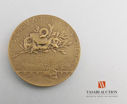 null Agents de change de Paris, 1572-1898 - Médaille cuivre diamètre 36 mm, gravée...