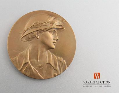 null Offert par l'Echo de Paris - Médaille commémorative en cuivre, 49 mm, gravée...