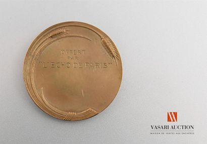 null Offert par l'Echo de Paris - Médaille commémorative en cuivre, 49 mm, gravée...