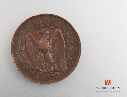 null Empire Francais, Enseignement primaire - Médaille commémorative, cuivre patiné,...