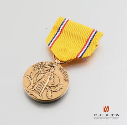 null Etats unis d'Amérique - American defense medal, TTB
