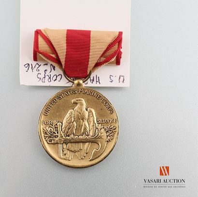 null Etats Unis d'Amérique - Marine corps expeditionnary medal, 34 mm, TBE
