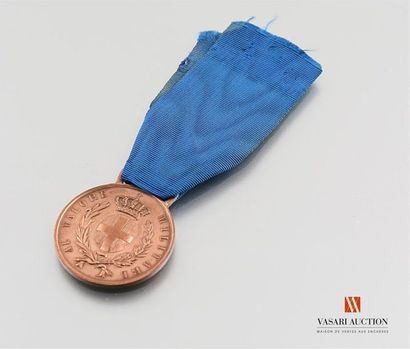 null Royaume d'Italie - Médaille de la valeur militaire, al valore militare, cuivre,...