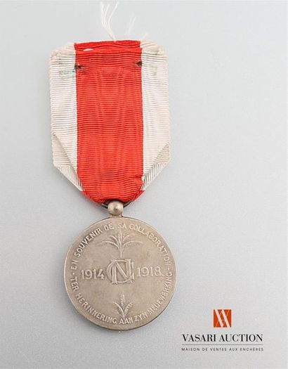 null Belgique - Médaille du comité de secours et d'alimentation 14-18, 3ème classe...