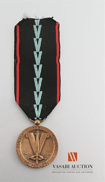 null Pologne - Médaille de la résistance polonaise en France, TTB
