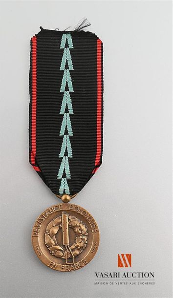 null Pologne - Médaille de la résistance polonaise en France, TTB
