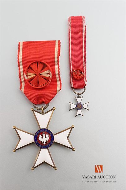 null Pologne - Ordre du Polonia Restituta, créé en 1921, croix d'officier du premier...