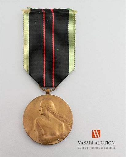 null Belgique - Médaille de la résistance armée 1940-1945, bronze patiné, 35 mm,...