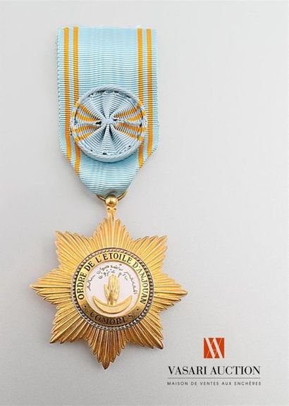 null France - Ordre de l'Étoile d'Anjouan, (institué en 1896), étoile d'officier,...