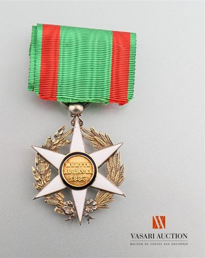 null France - Ordre du Mérite agricole (institué en 1883); étoile de chevalier, argent,...