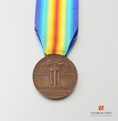 null Royaume d'Italie, médaille de la victoire interalliée, 1914-1918, TTB
