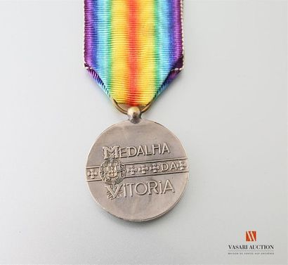 null Portugal, médaille interalliée dite médaille de la Victoire, rare version argent,...