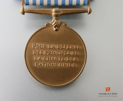 null ONU, médaille de la guerre de Corée, rare version pour les Corps expéditionnaire...