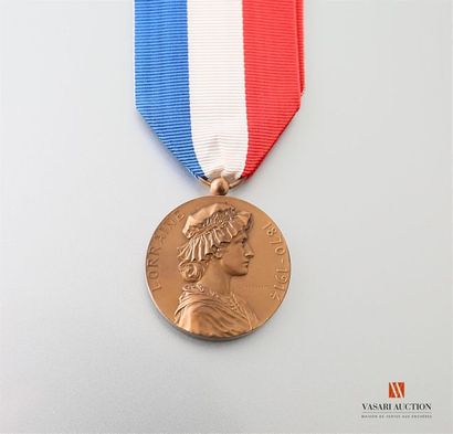 null France - Médaille Lorraine 1870-1914, tirage de Prudhomme, ruban tricolore,...
