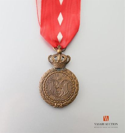 null Principauté de Monaco - Médaille de l'ordre du mérite culturel, 1952, 34 mm,...