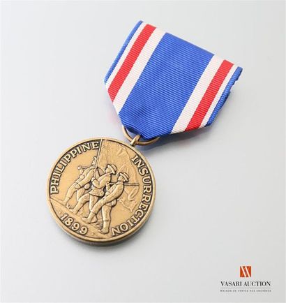 null États Unis d'Amérique - Philippine insurection 1899 medal, for patriotism fortitude...