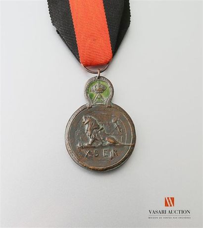 null Belgique - Médaille de l'Yser, 17 au 31 octobre 1918, bronze patiné 36 mm, ...