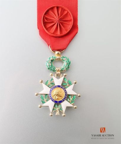 null Ordre de la Légion d'Honneur, étoile d'officier, 38 mm, ruban 37 mm, TTB
