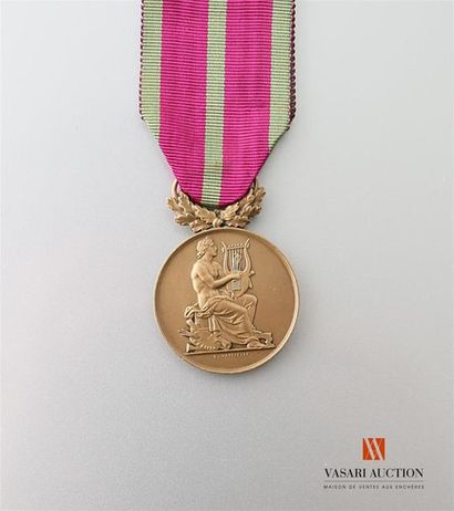 null Médaille des sociétés musicales et chorales, bronze, 32 mm, gravée par J.Vatinelle,...