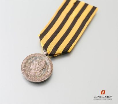 null Médaille commémorative de l'expédition du Dahomey, 30 mm, tirage de Daniel Dupuis,...