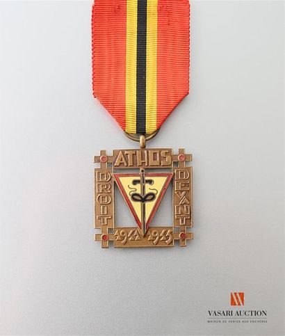 null Belgique - Médaille des anciens combattants du groupe Athos, TBE

