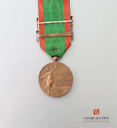 null Portugal - Médaille commémorative de la campagne de l'armée portugaise 1916,...