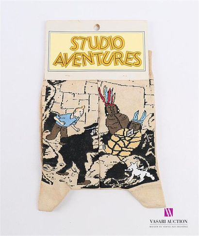 null HERGÉ - Studio aventures 
Paire de chaussettes " Le Temple du Soleil" 
Taille...