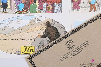 null HERGÉ / TINTIN
Suite de dix cartes postales panoramiques qui reproduisent les...