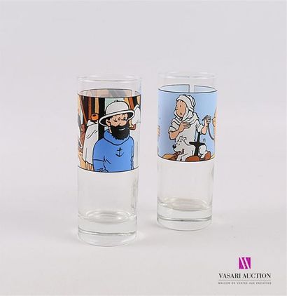 null AXIS - HERGÉ / TINTIN
Deux verres sérigraphiés "L'or noir"
Haut. : 16 cm