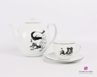null AXIS - HERGÉ / TINTIN
Théière et tasse à thé en porcelaine blanche à décor imprimé...
