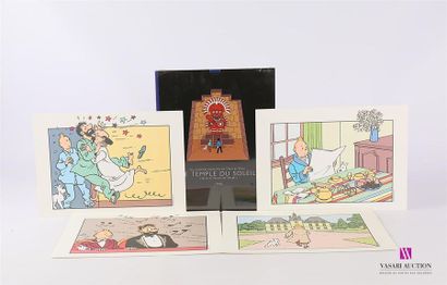 null HERGE/MOULINSART
Quatre lithographies extraits des aventures de Tintin
Circa...