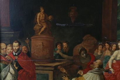 null Ecole Flamande du XVIIème siècle, Atelier de Francken 
Salomon sacrifiant aux...