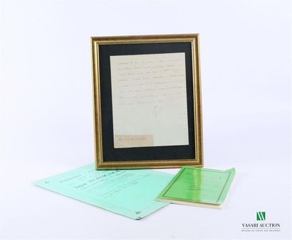 null Lettre manuscrite de Napoléon Ier signée au Général Clarke, Duc de Feltre Gouverneur...
