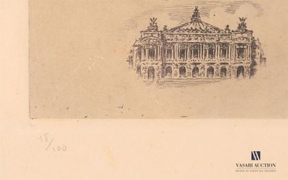 null FLEURY Marcel (1883-1955) (graveur)
Le grand escalier de marbre de l'Opéra (Garnier)
Eau-forte
Signée...