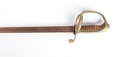 null Sabre d'officier d'infanterie, modèle 1882, lame à gorge et dos plat de 92 cm,...