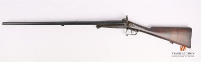 null Fusil de chasse à broches, fabrication liégeoise, canons en table de 72,8 cm...