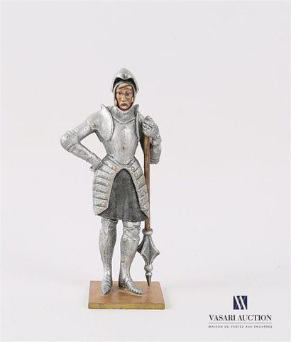 null Sujet en bronze figurant un soldat en armure avec une massue
Haut. : 10 cm 