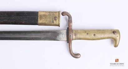 null Epée - baïonette Mauser 1871 - lame à large gorge et dos plat de 46,5 cm signée...