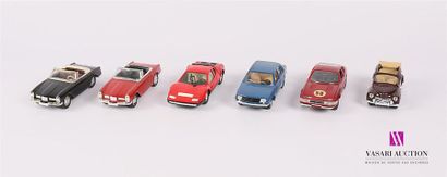 null SOLIDO (FRANCE)
Lot de six véhicules : Ferrari BB - Facel vega 2 (en deux coloris)...