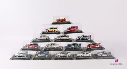 null Lot de quinze véhicules - échelle 1/43 : Ford Focus WRC - Audi Quattro E2 -...