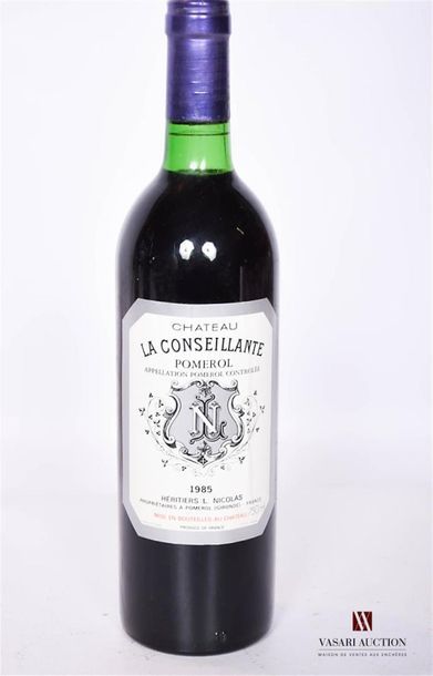 1 bouteille	CHÂTEAU LA CONSEILLANTE	Pomerol	1985
	Et....