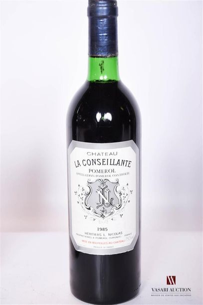 1 bouteille	CHÂTEAU LA CONSEILLANTE	Pomerol	1985
	Et....