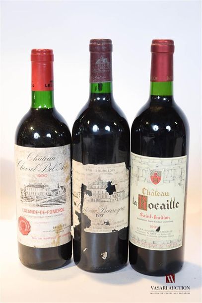 null Lot de 3 bouteilles comprenant :		
1 bouteille	Chateau LA ROCAILLE	St Emilion	1999
1...